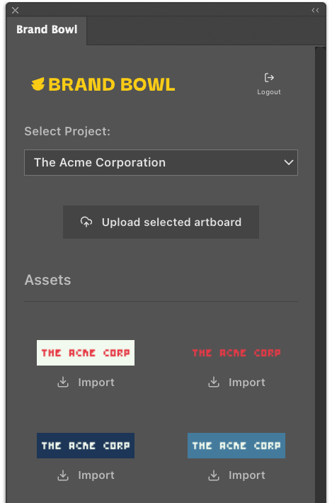 Brand Bowl plugin for Adobe Illustrator